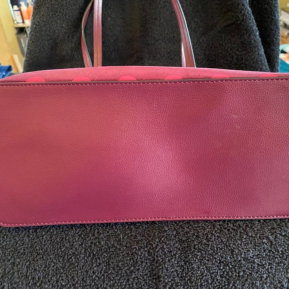 VERY GOOD Used Condition - Kate Spade Hayden Blackberry Nylon Zip Tote - Picture 3 of 7